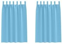 vidaXL Vorhang Verdunkelungs-Vorh&auml;nge mit Ringen 2 pcs Himmelblau 175 x 140 cm...