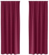 vidaXL Vorhang Verdunkelungs-Vorh&auml;nge mit Ringen 2 pcs Weinrot 225 x 140 cm (2...
