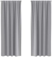 vidaXL Vorhang Verdunkelungs-Vorh&auml;nge mit Ringen 2 pcs Hellgrau 260 x 140 cm...