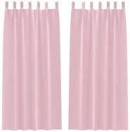 vidaXL Vorhang Verdunkelungs-Vorh&auml;nge mit Ringen 2 pcs Babyrosa 245 x 140 cm...