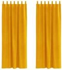 vidaXL Vorhang Verdunkelungsvorh&auml;nge 2 pcs Senfgelb 140 x 245 cm Samt (2 St),...