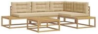 vidaXL Sofaelement Outdoor-Sofagarnitur mit Kissen Wei&szlig; 79 x 79 x 37 cm...