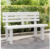 vidaXL Gartenbank, Gartenbank Wei&szlig; 110x52x71 cm Polypropylen