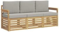 vidaXL Gartensofa Sofagarnituren Massivholz, 3 Teile