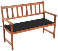 vidaXL Gartenbank Gartenbank mit Auflage 120 cm Massivholz (1-St)