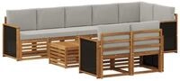 vidaXL Gartenlounge-Set Sofagarnituren Massivholz, (8-tlg)