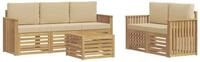 vidaXL Gartensofa Sofagarnituren Massivholz, 6 Teile