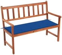 vidaXL Gartenbank Gartenbank mit Auflage 120 cm Massivholz (1-St)