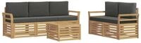 vidaXL Gartensofa Sofagarnituren Massivholz, 6 Teile