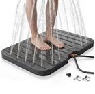 Arebos Gartendusche Outdoor Bodendusche mit Fu&szlig;rad f&uuml;r Garten Pool Sauna...