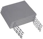 relaxdays Stuhlkissen Flache Stuhlkissen im 4er Set, grau, 4er-Pack grau