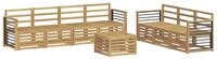 vidaXL Gartenlounge-Set Sofagarnituren Massivholz, (8-tlg)
