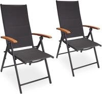 BRUBAKER Gartenstuhl Verona Klappstuhl - Faltstuhl klappbar 7-Fach verstellbare