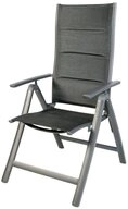 LEX Sessel Gartensessel Comfort 6-fach verstellbar gepolstert schwarz