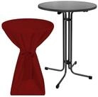 Beautissu Stehtisch Outdoor Stehtisch Sylt, klappbar, &Oslash;80cm, Bordeaux, mit...