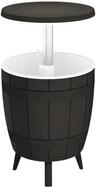 vidaXL Gartentisch 3-in-1 Tisch mit Eisk&uuml;hler Schwarz Polypropylen (1-St)