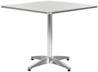 vidaXL Gartentisch Gartentisch Silbern 80x80x70 cm Aluminium (1-St)