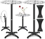 KESSER Bistrotisch, 2in1 Stehtisch klappbar Bistrotisch Aluminium...