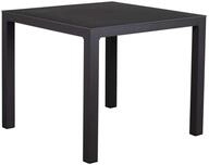 MR.DEKO Gartentisch Tarifa 90 x 90 cm dark grey Aluminium (Stabiles Gestelll &
