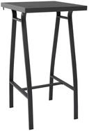 vidaXL Gartentisch Garten-Bartisch Schwarz 60&times;60&times;110 cm Hartglas (1-St)