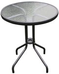 Mojawo K&uuml;chentisch Bistrotisch Balkontisch Gartentisch Anthrazit Glas/Metall...
