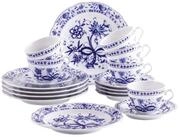 KAHLA Kaffeeservice 18 tlg. Zwiebelmuster (18-tlg), 6 Personen, Porzellan, Made...