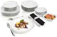 S&Auml;NGER Tafelservice Bilgola Geschirrset, Wei&szlig; (24-tlg), 6 Personen, Porzellan,