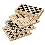 Philos Spiel, Schach Backgammon Dame Set - Feld 50 mm - mit Tragegriff