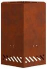 vidaXL Feuerstelle Rauchfreier Feuerkorb Braun 38 x 38 x 51 cm Wetterfeststahl,