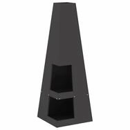 vidaXL Feuerstelle Feuerstelle Schwarz 35 x 35 x 100 cm Stahl, (1-St)