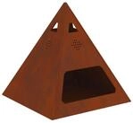vidaXL Feuerstelle Feuerstelle Braun 50 x 50 x 51 cm Wetterfeststahl, (1-St)