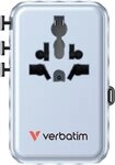 Verbatim Charge 'n' Travel Adapter - 100W GaN USB-C Kabel blau, Reiseadapter