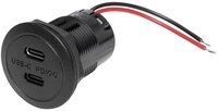 ProCar Kfz-Relais ProCar Power USB-C Doppelsteckdose PD/QC EV ohne LED max 2x...