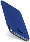 moex Handyh&uuml;lle f&uuml;r Google Pixel 8a H&uuml;lle Leder Optik Pull Case Blau 6,1...