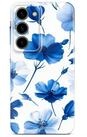 ONEFLOW Handyh&uuml;lle f&uuml;r Samsung Galaxy S23 H&uuml;lle d&uuml;nn Flower Cover Blau...