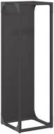 vidaXL Kaminholzregal Brennholzregal Schwarz 25x25x80 cm Kaltgewalzter Stahl