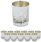 relaxdays Teelichthalter Tannenbaum 12er Set