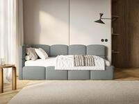 Selsey Jugendbett CLOUDY, mit Bettkasten, Lattenrost, Chenille wasserabweisend,...