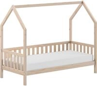 Vipack Hausbett Cabane, mit Dachaufbau und Sprossenumrandung in Landhaus-Optik...