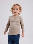 Name It Langarmshirt NMMKAB LS TOP NOOS Im Henley-Stil - mit kurzer Knopfleise,