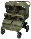 Babytrold Zwillingsbuggy OS2 Zwillingsbuggy Olive, verstellbar, pannensichere R&auml;der,