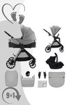 Kinderkraft Kombi-Kinderwagen VESTO 2 3in1 Kombikinderwagen