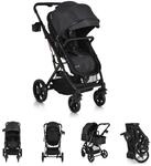 Moni Kombi-Kinderwagen Rafaello 2 in 1, EVA-Material, Aluminium, 360&deg; drehbar,