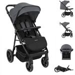 Kikkaboo Kinder-Buggy Kinderwagen Lucy Gurt, R&uuml;ckenlehne verstellbar Federung