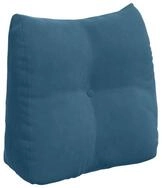 vidaXL R&uuml;ckenkissen R&uuml;ckenkissen Blau 45 x 24 x 50 cm Samt, 1-tlg.