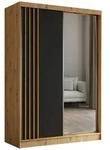 Masseno Schwebet&uuml;renschrank NELVIA 150 cm Kleiderschrank mit Spiegel 2 T&uuml;ren
