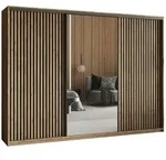 Masseno Schwebet&uuml;renschrank ORRA 270 cm Kleiderschrank mit Spiegel 3 T&uuml;ren...