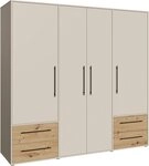 FORTE Kleiderschrank Mokkaris, Garderobe, zeitloses Design, 4 T&uuml;ren, Made in Europe