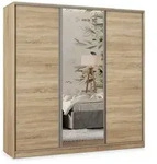 Masseno Schwebet&uuml;renschrank TARI 180 cm Kleiderschrank mit Spiegel 3 T&uuml;ren...