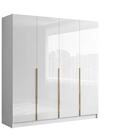 Lookway Kleiderschrank AUREL 4D mit Hochglanz Fronten und Schubladen